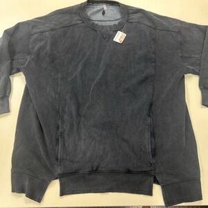 FP Movement by Free People Washed Black Crewneck Sweater